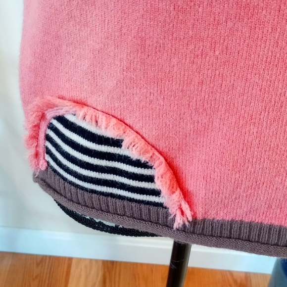 Cellabie Ladies V Neck Sweater Vest Size:L Color:Pink, Yellow, Black - Picture 8 of 11